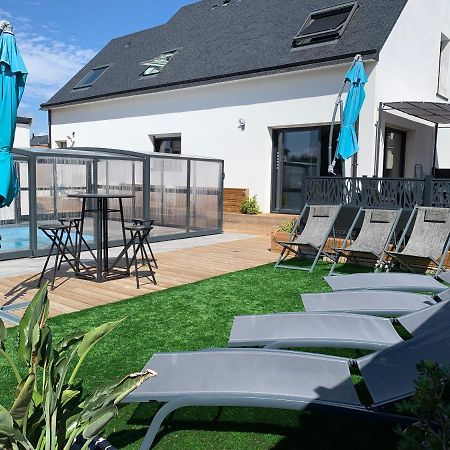 Maison 10 Pers En Bord De Mer Avec Piscine Chauffee Toute L'Annee, Spa Et Hamman Surzur Exteriör bild